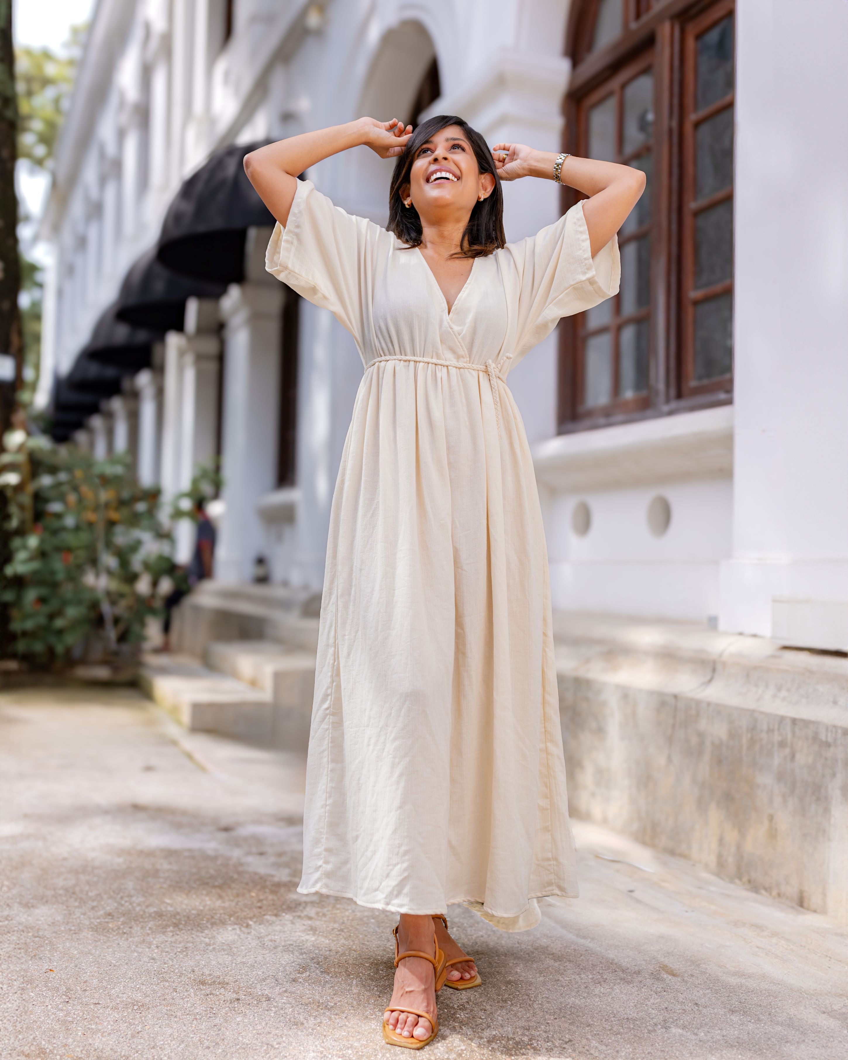 Rosalini Kaftan Maxi Dress - Ivory Rosalini Kaftan Maxi Dress - Ivory