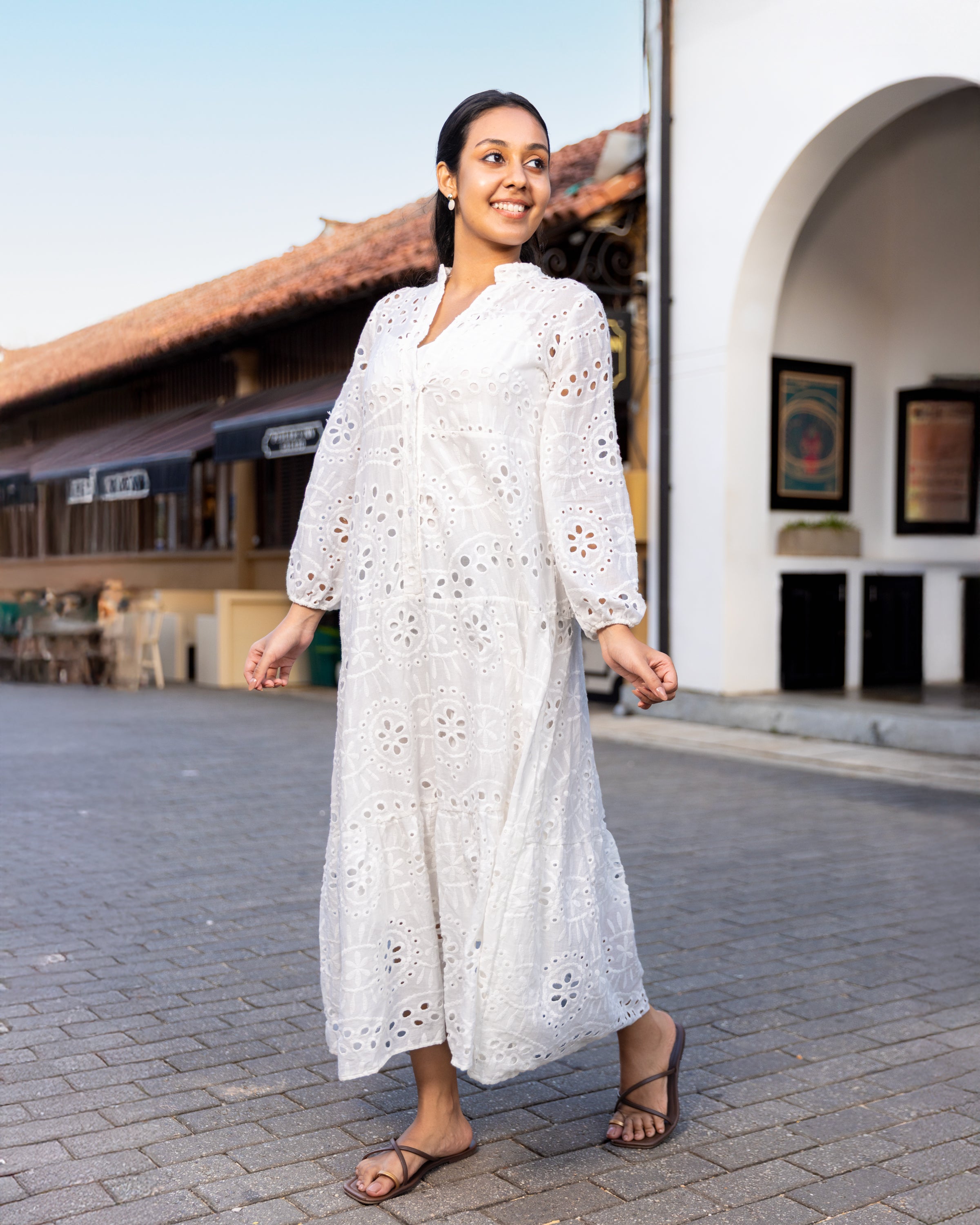 Love Dove Cutlon Maxi Dress with Petticoat