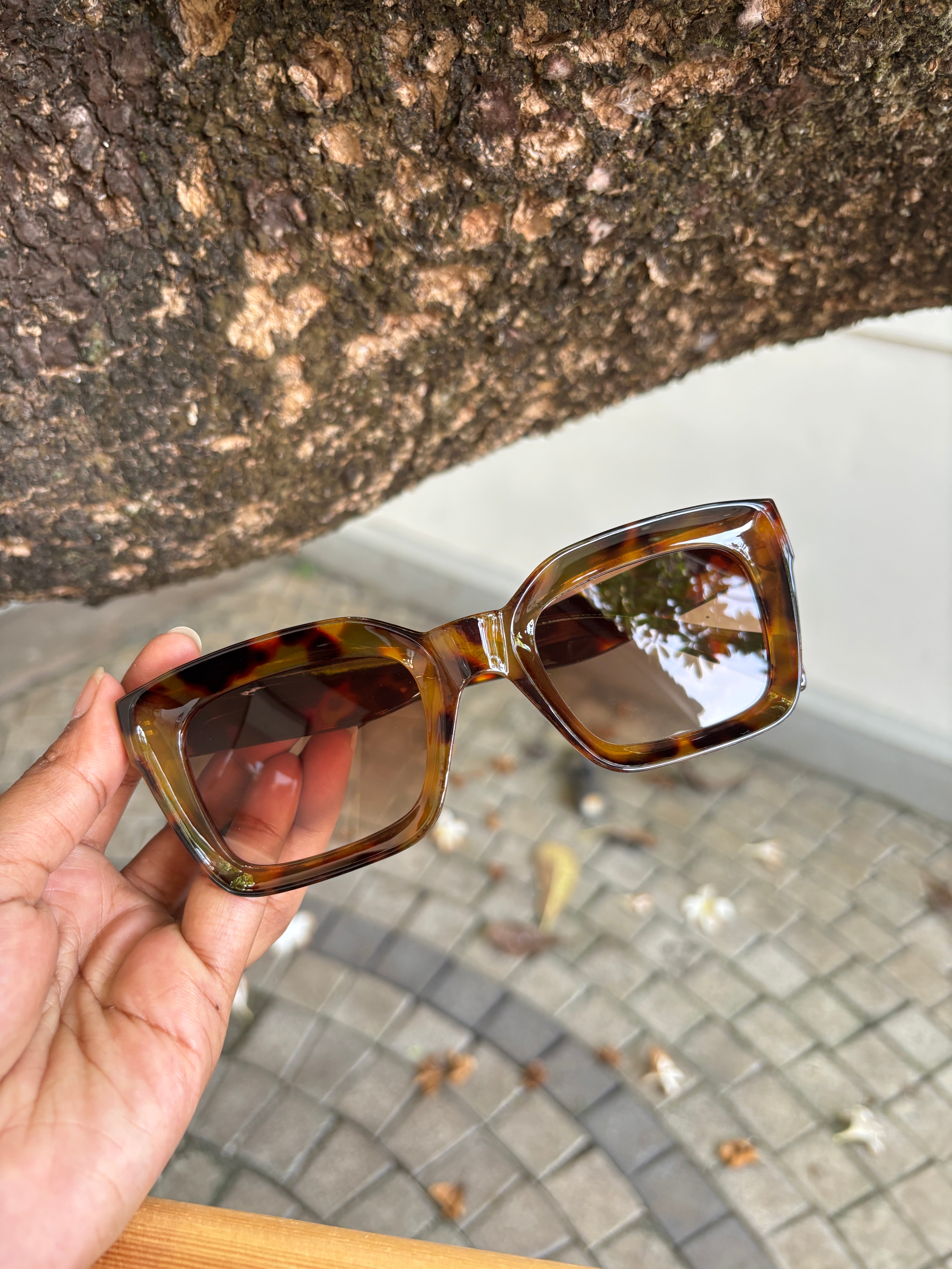 Leopard Square Sunglasses