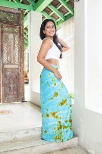 Vichithra Batik Wrap Skirt/ Lungi Skirt -Mint