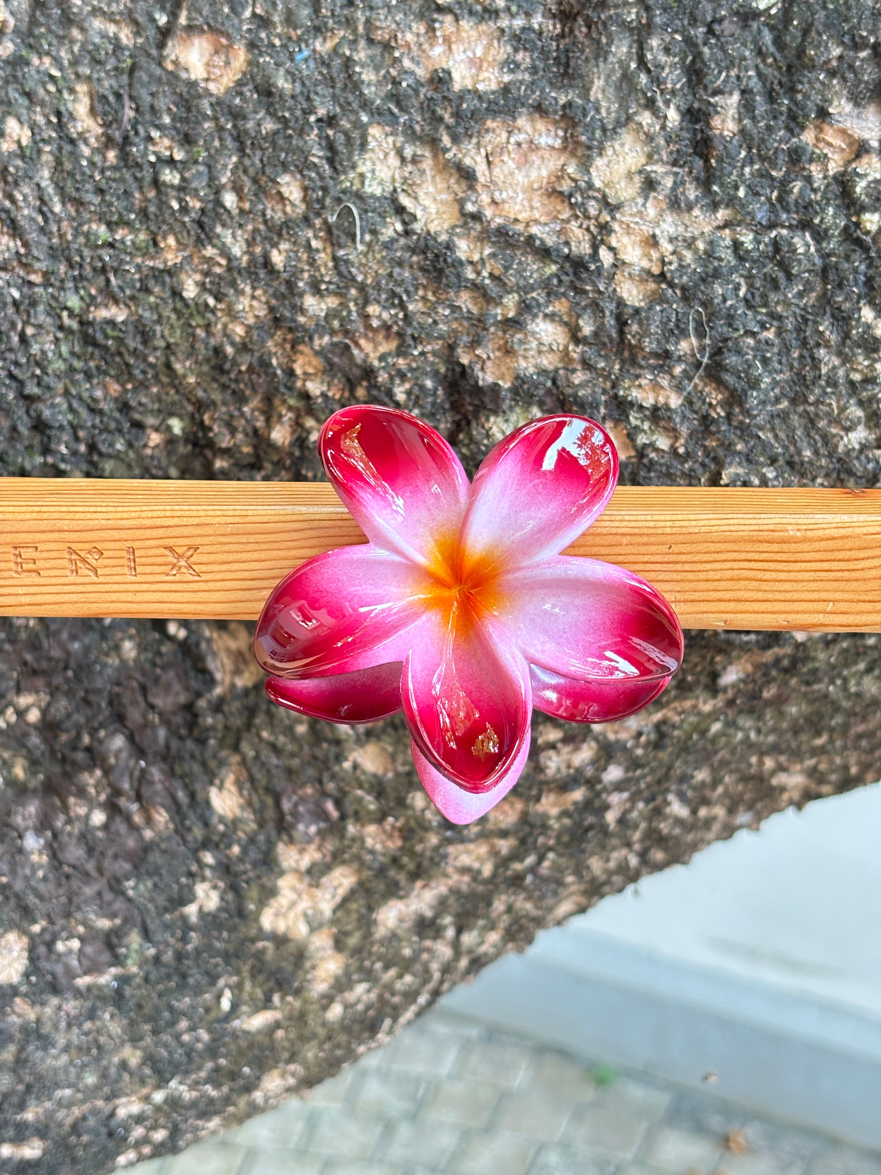 Hibiscus Flower Hair Clip Purple