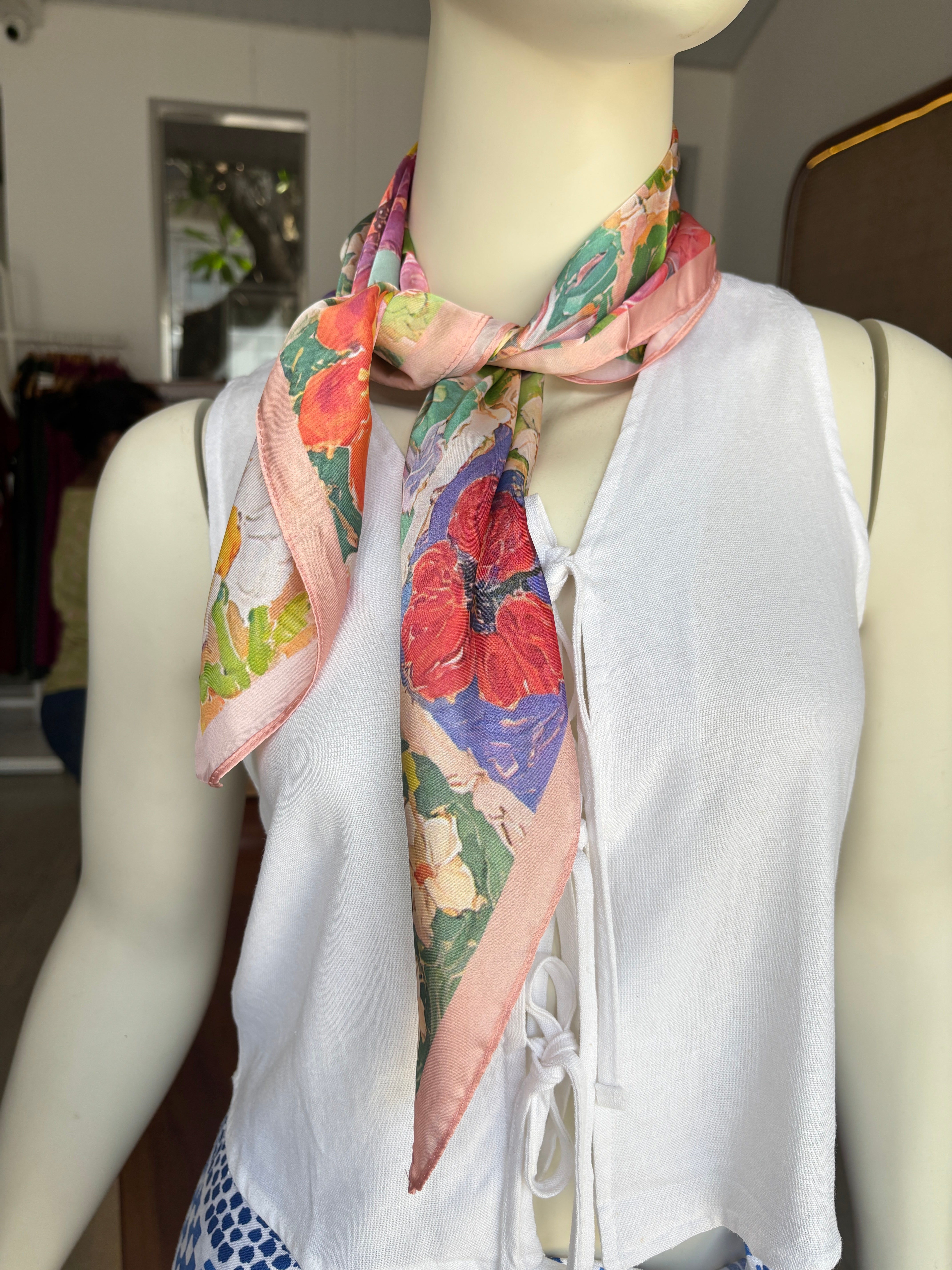 Vintage Satin Scarf