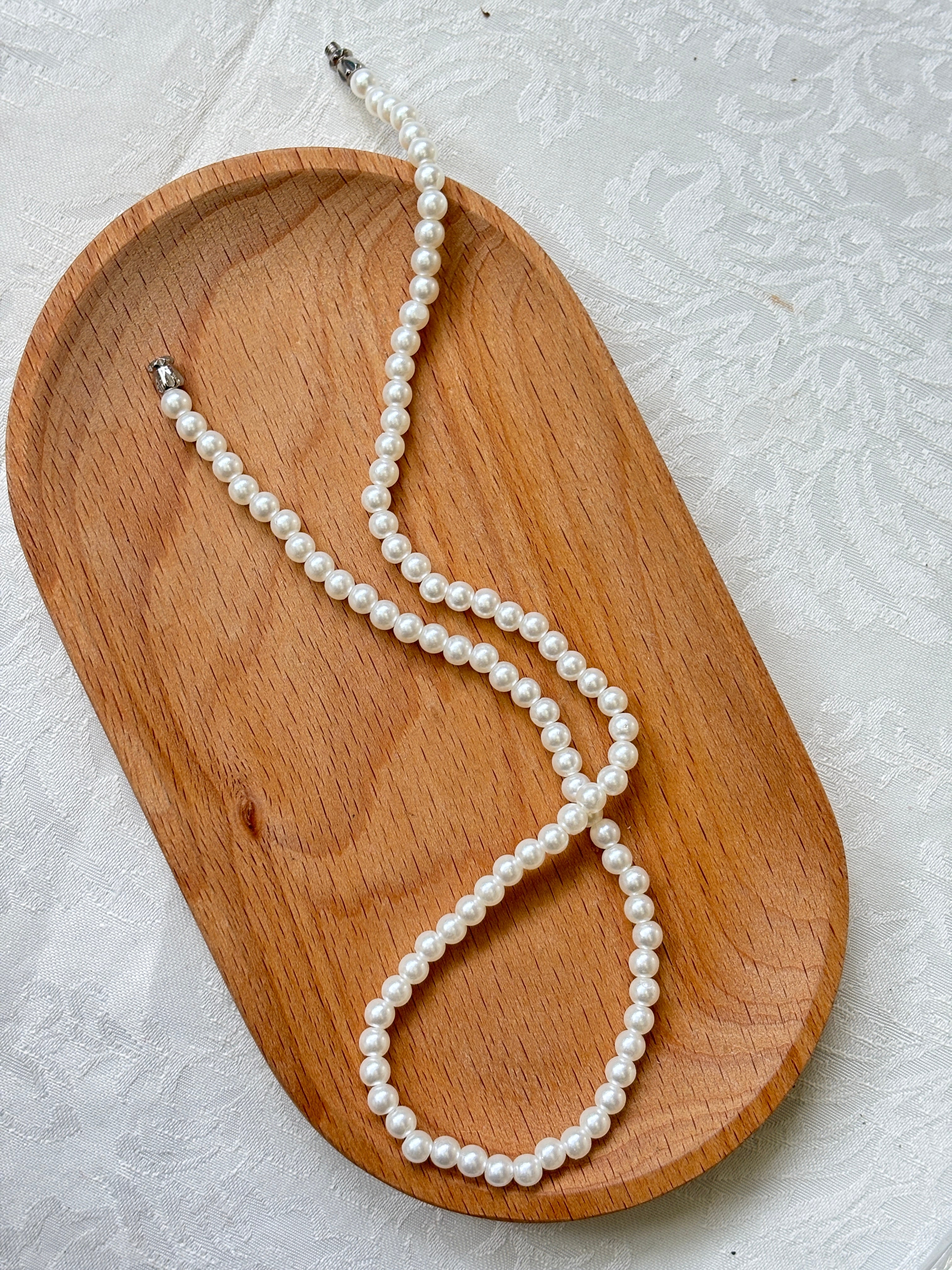 French Faux Pearl Necklace