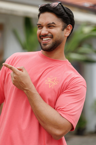 Look at the Stars Unisex Oversized Tee- Peach