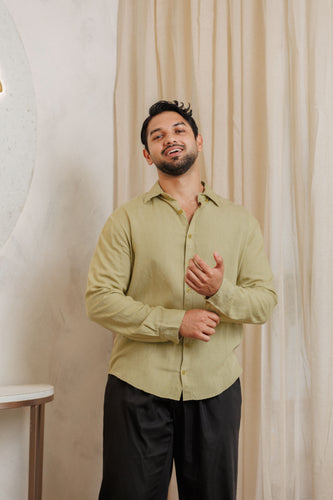 Adam Cotton Shirt for Men- Olive