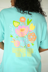 Chase Happiness Oversize Tee Aqua Baby - Unisex