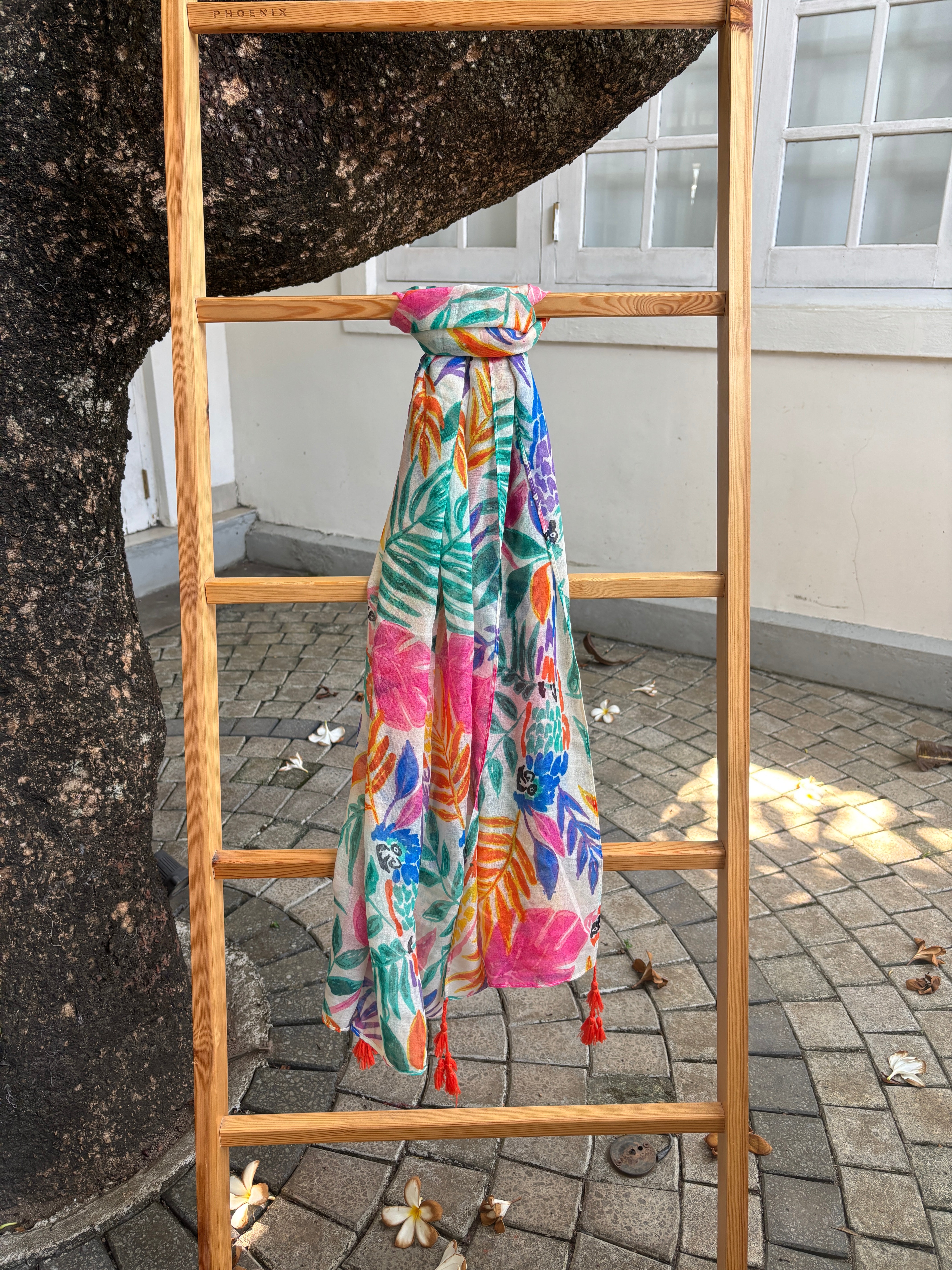 Linen Tassel Scarf