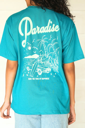 Paradise Mindset Oversize Tee Damro Green- Unisex