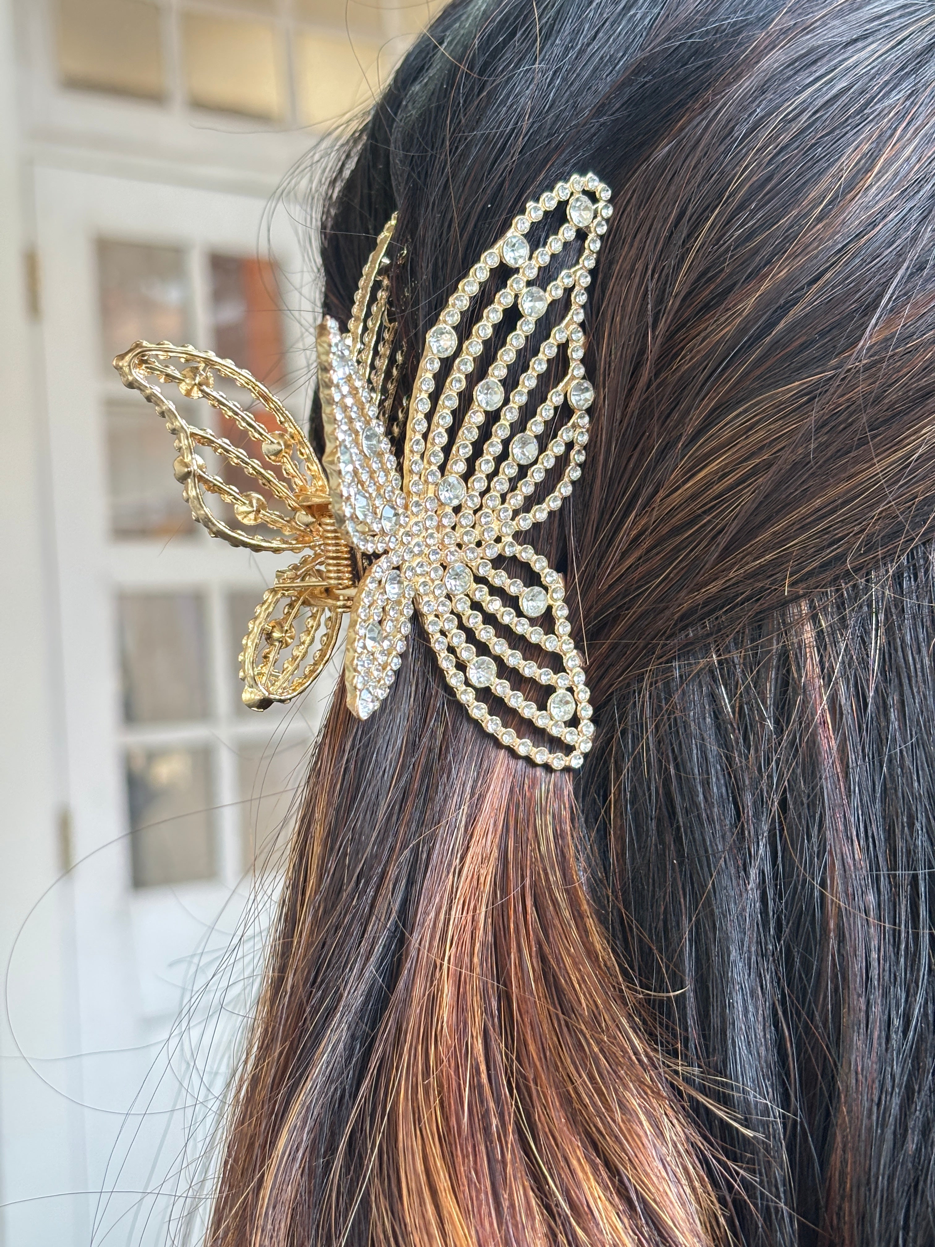 Butterfly Pearl Hair Claw