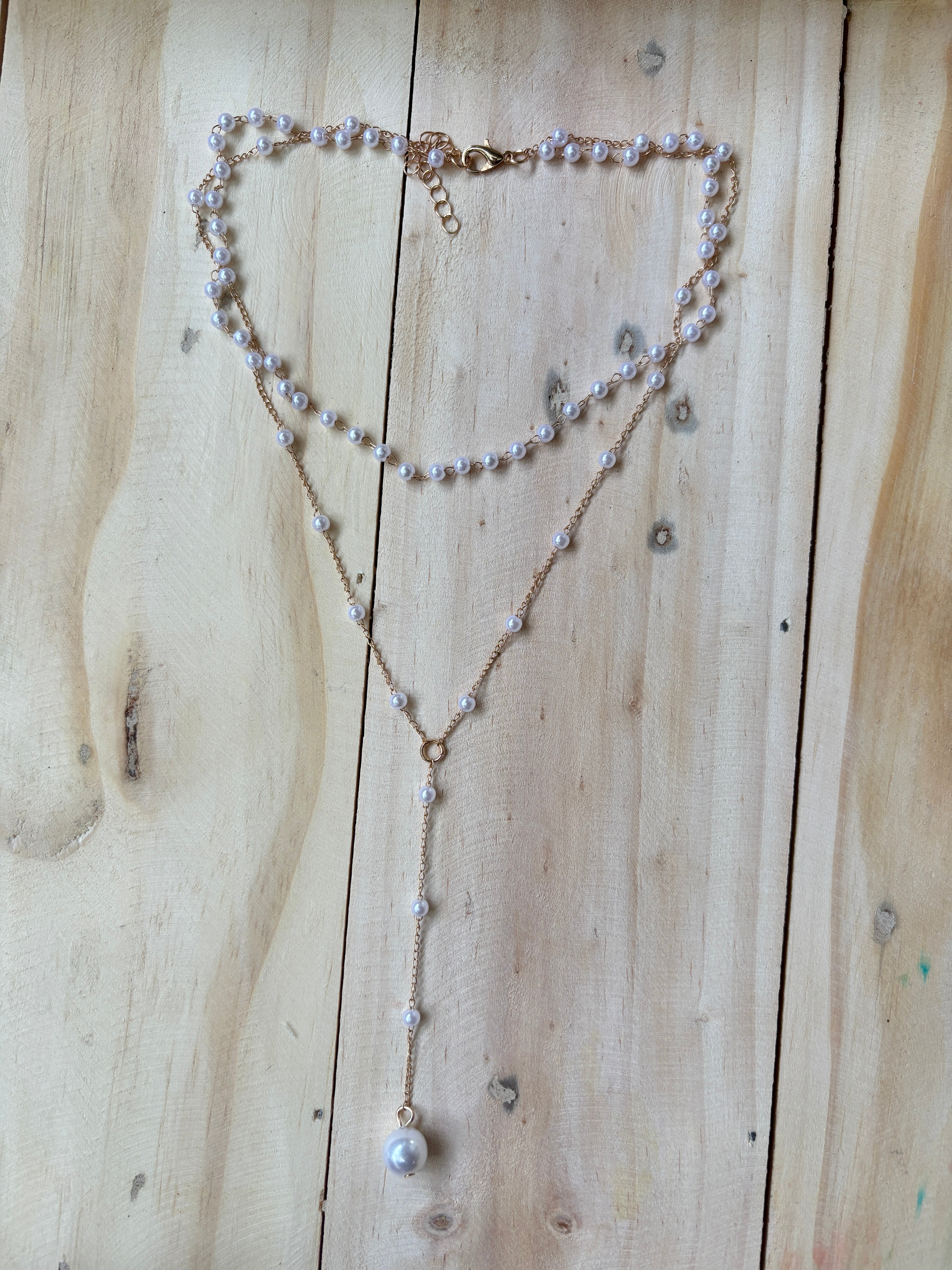 Gold Y-Layered Necklace- ACC101
