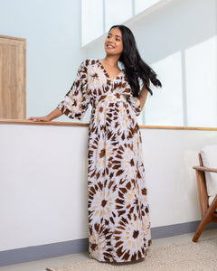 Rain Batik Kaftan-Brown