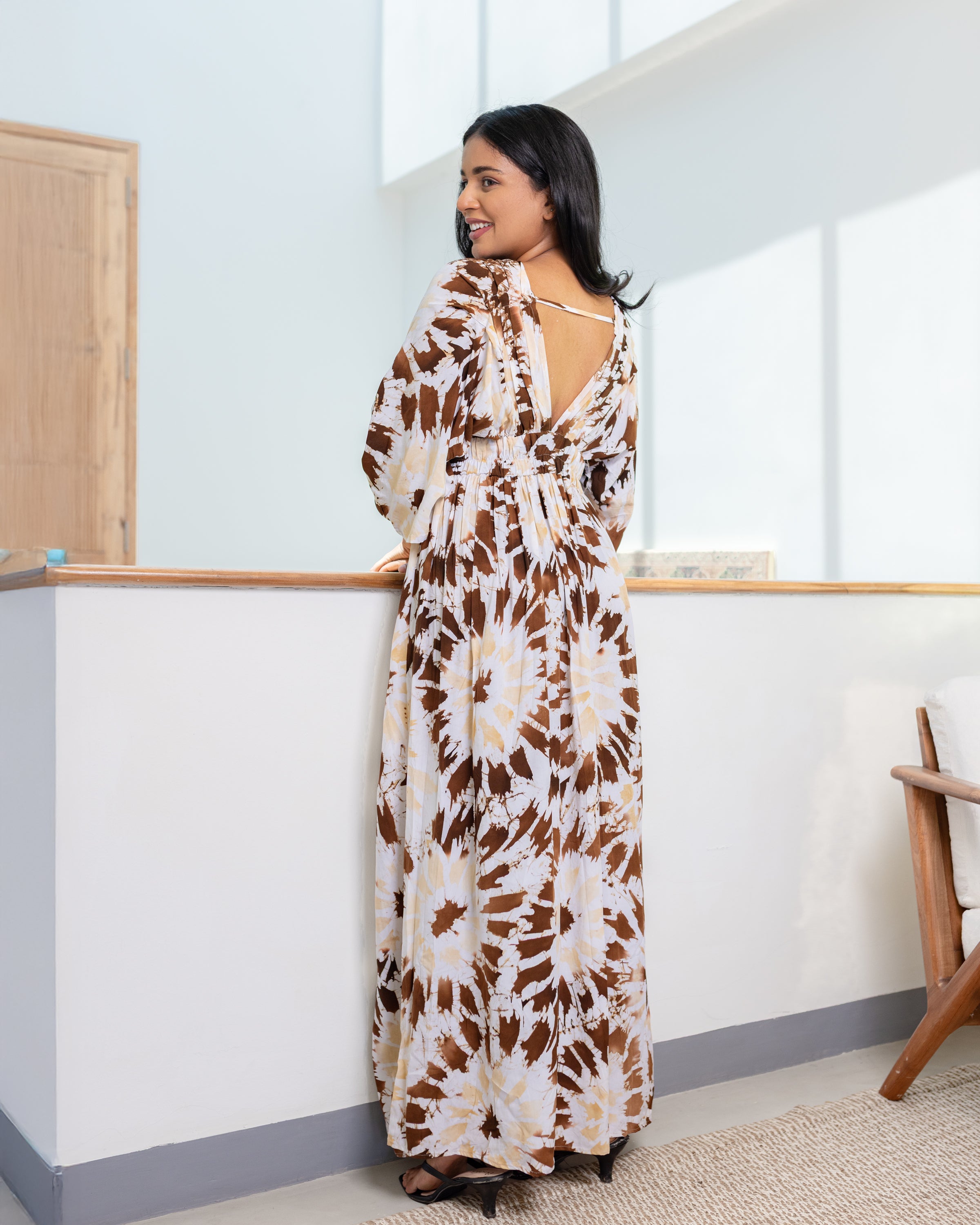 Rain Batik Kaftan-Brown