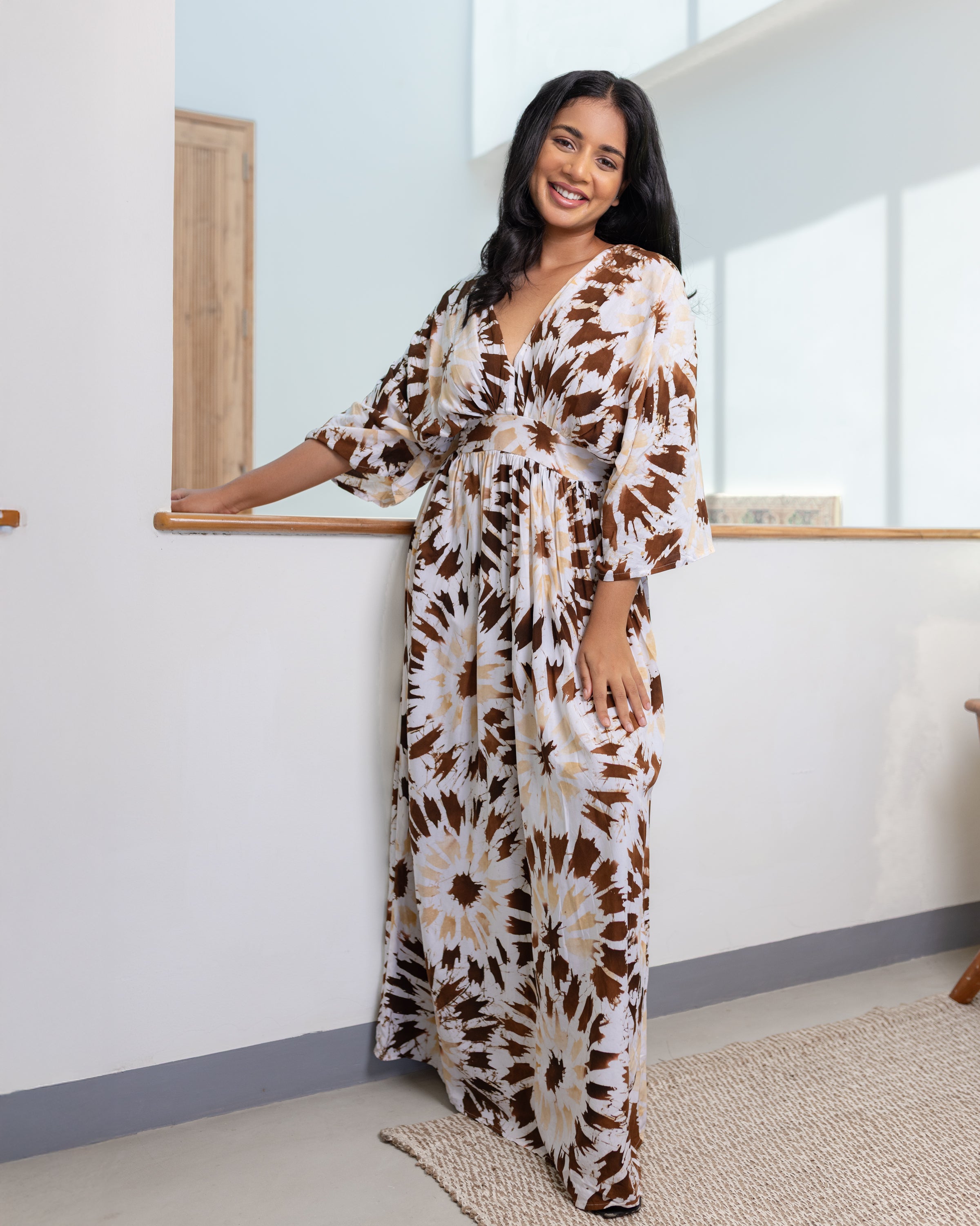 Rain Batik Kaftan-Brown