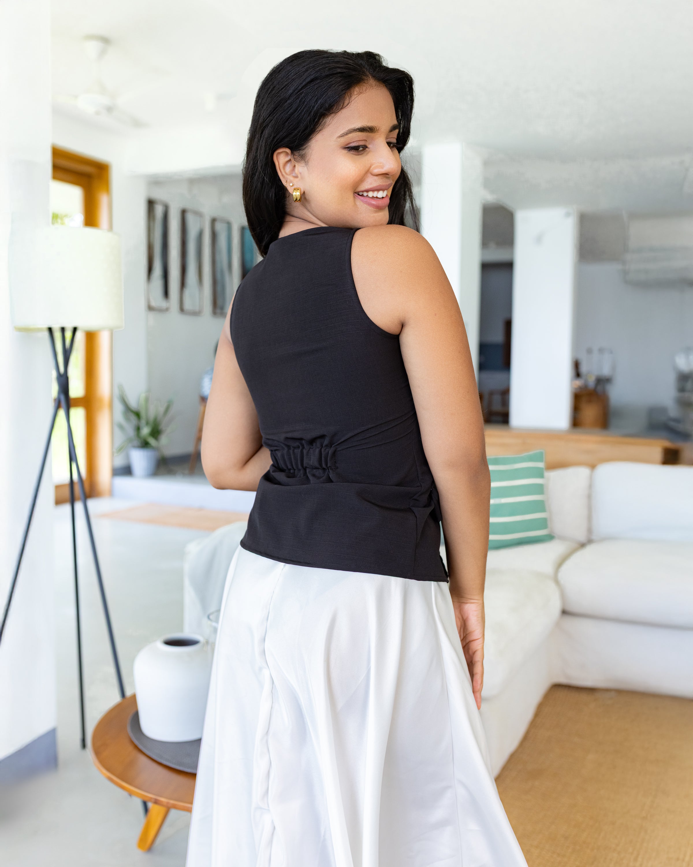 Hazel Workwear Top - Black