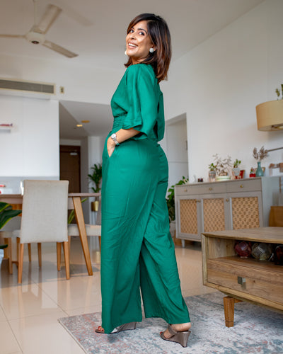 Luna Jumpsuit - Emerald Green
