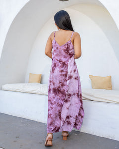 Aurora Batik Maxi Dress -Purple