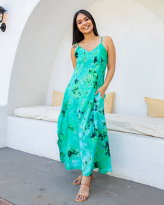 Aurora Batik Maxi Dress -Green