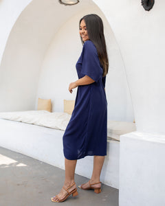 Andrea Midi Dress - Navy Blue