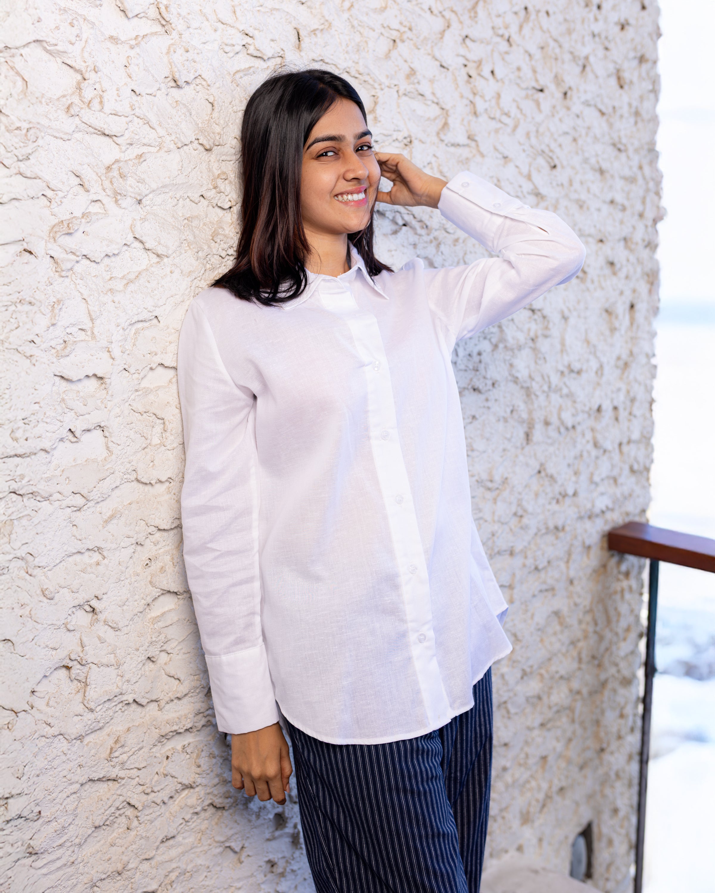 Mila Oversized Shirt -White