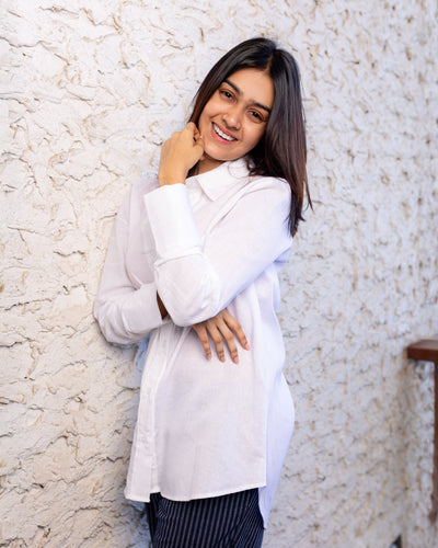 Mila Oversized Shirt -White