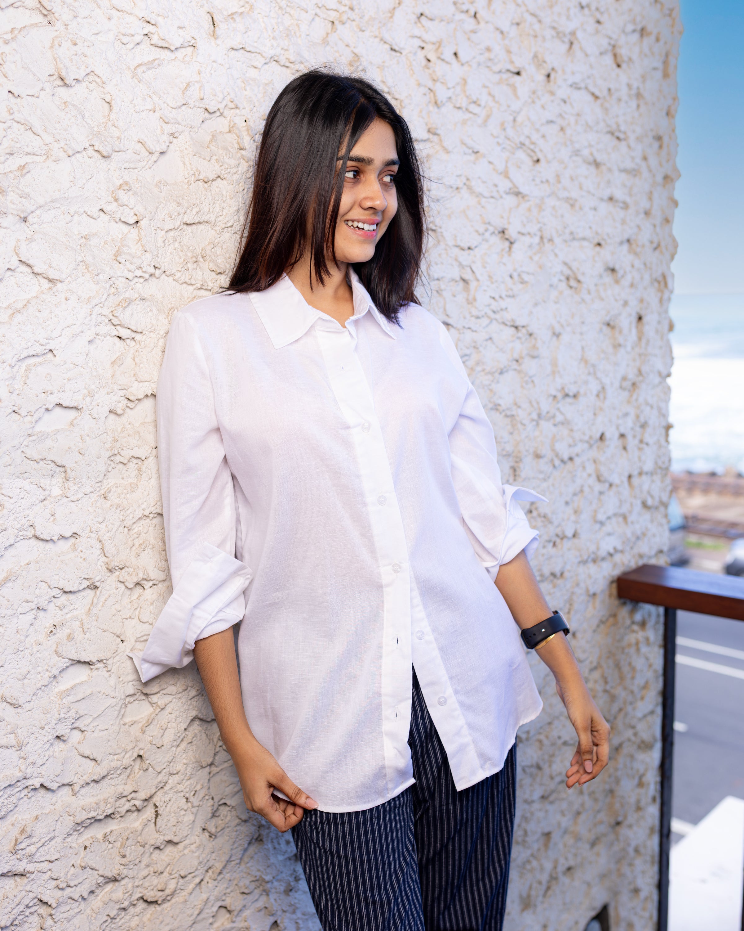 Mila Oversized Shirt -White