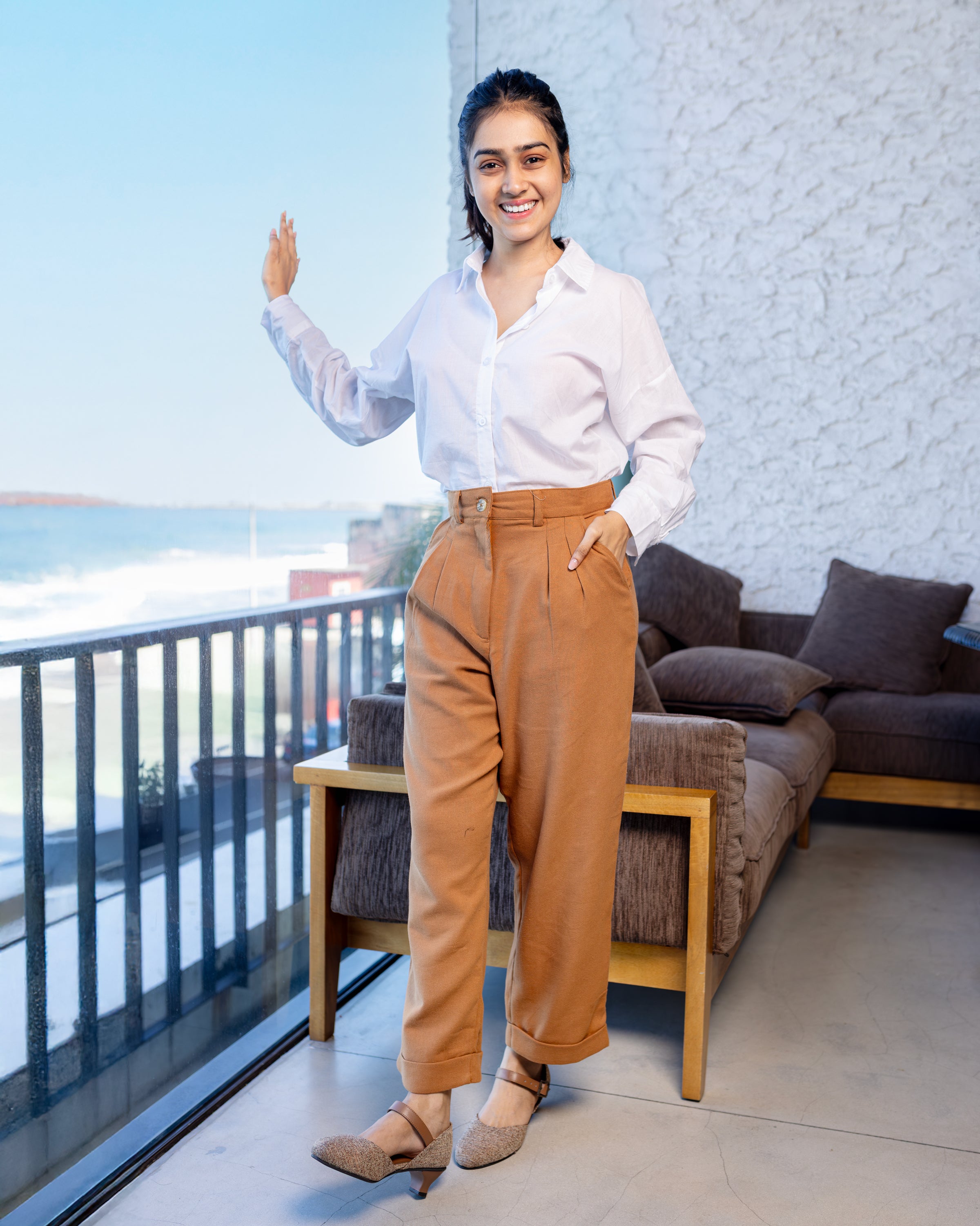 Tanya Workwear Pant - Brown