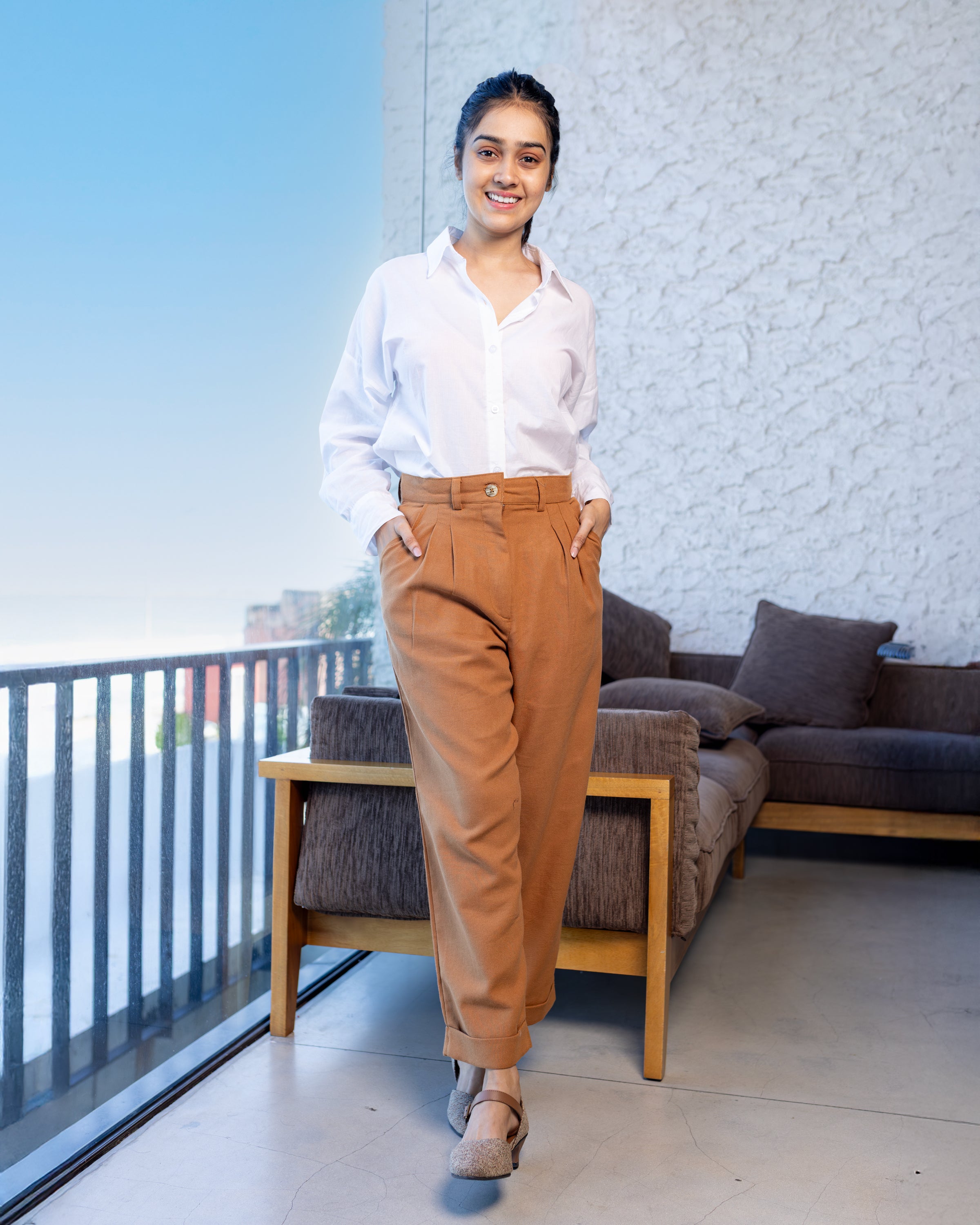 Tanya Workwear Pant - Brown