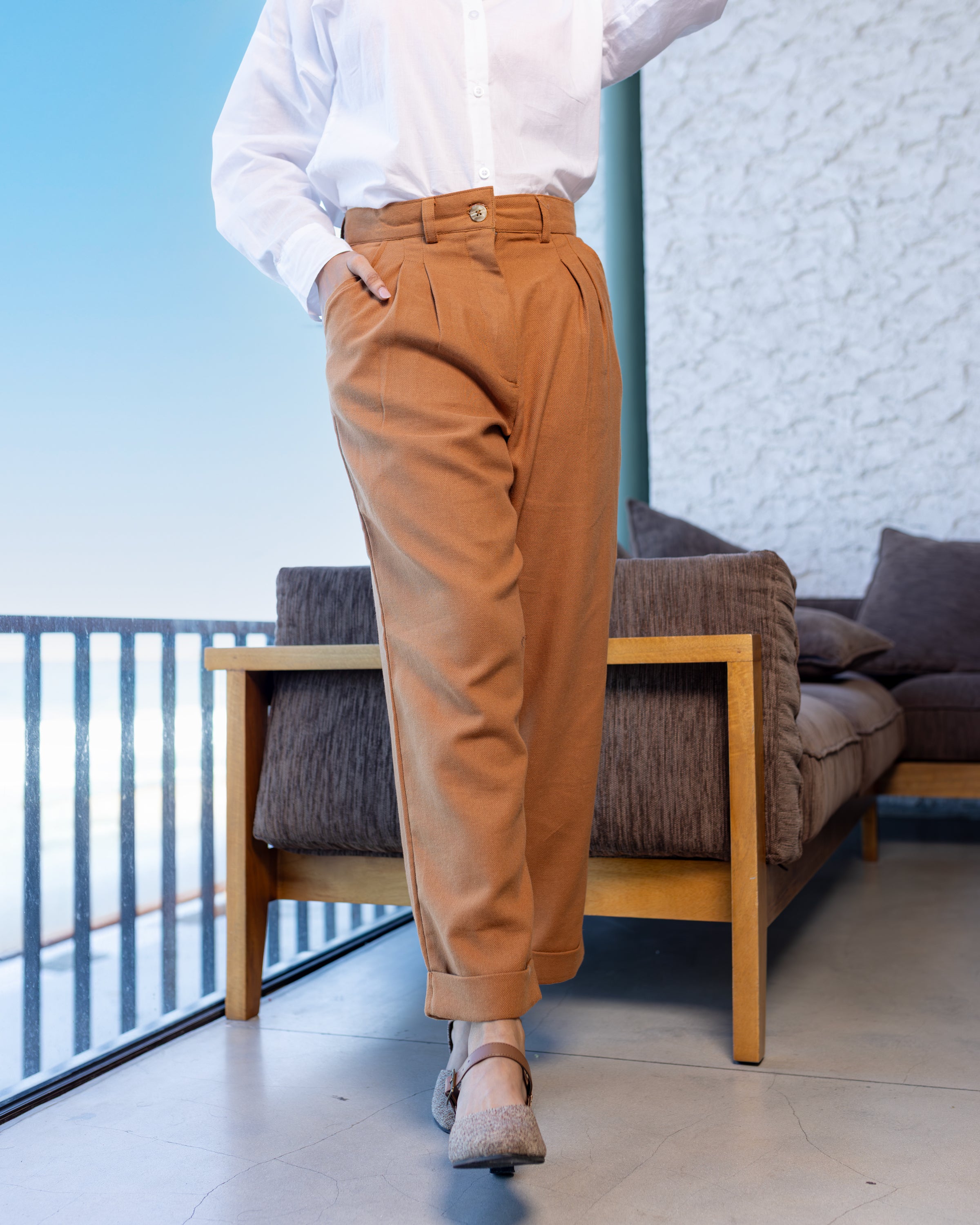 Tanya Workwear Pant - Brown