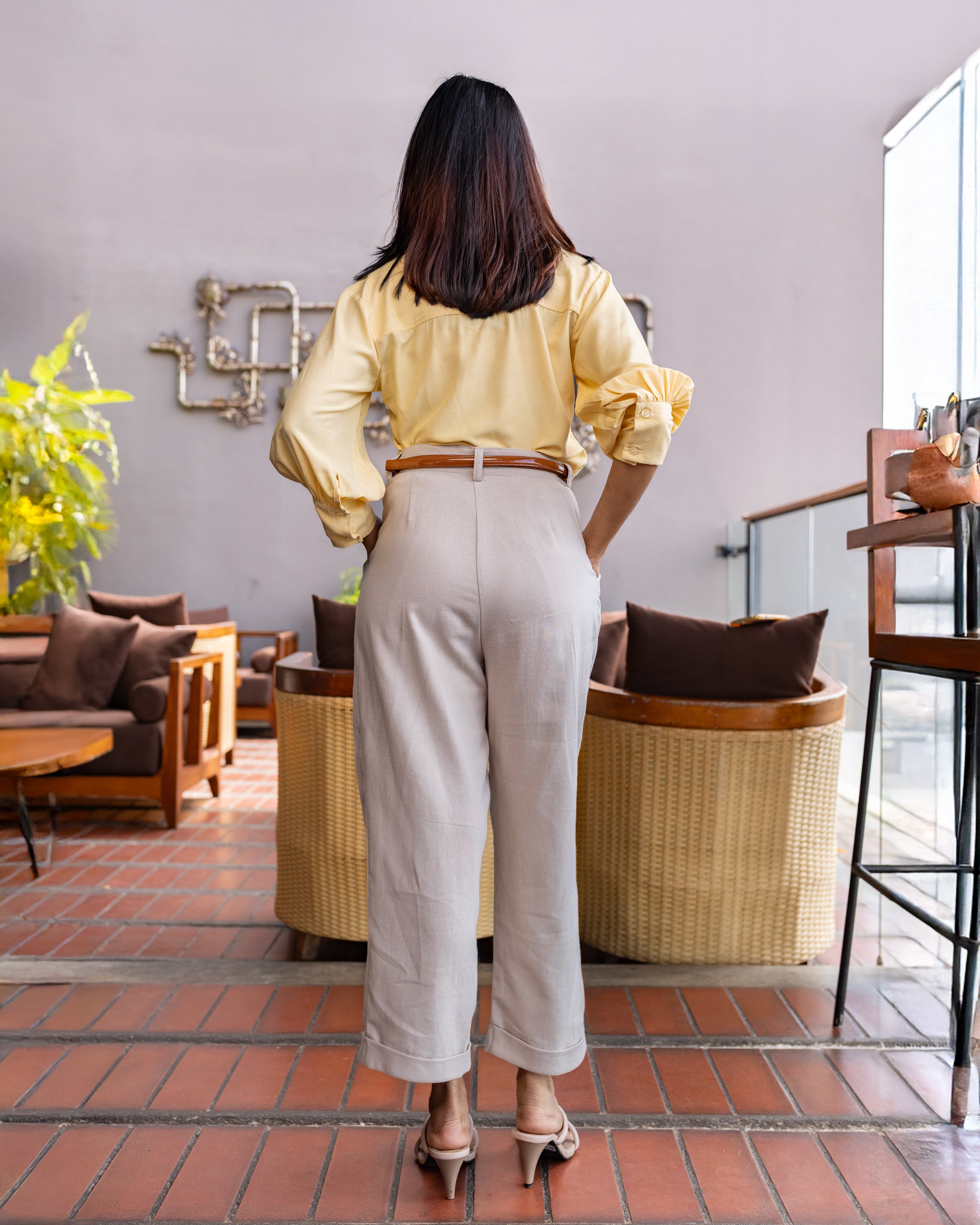 Tanya Workwear Pant - Beige