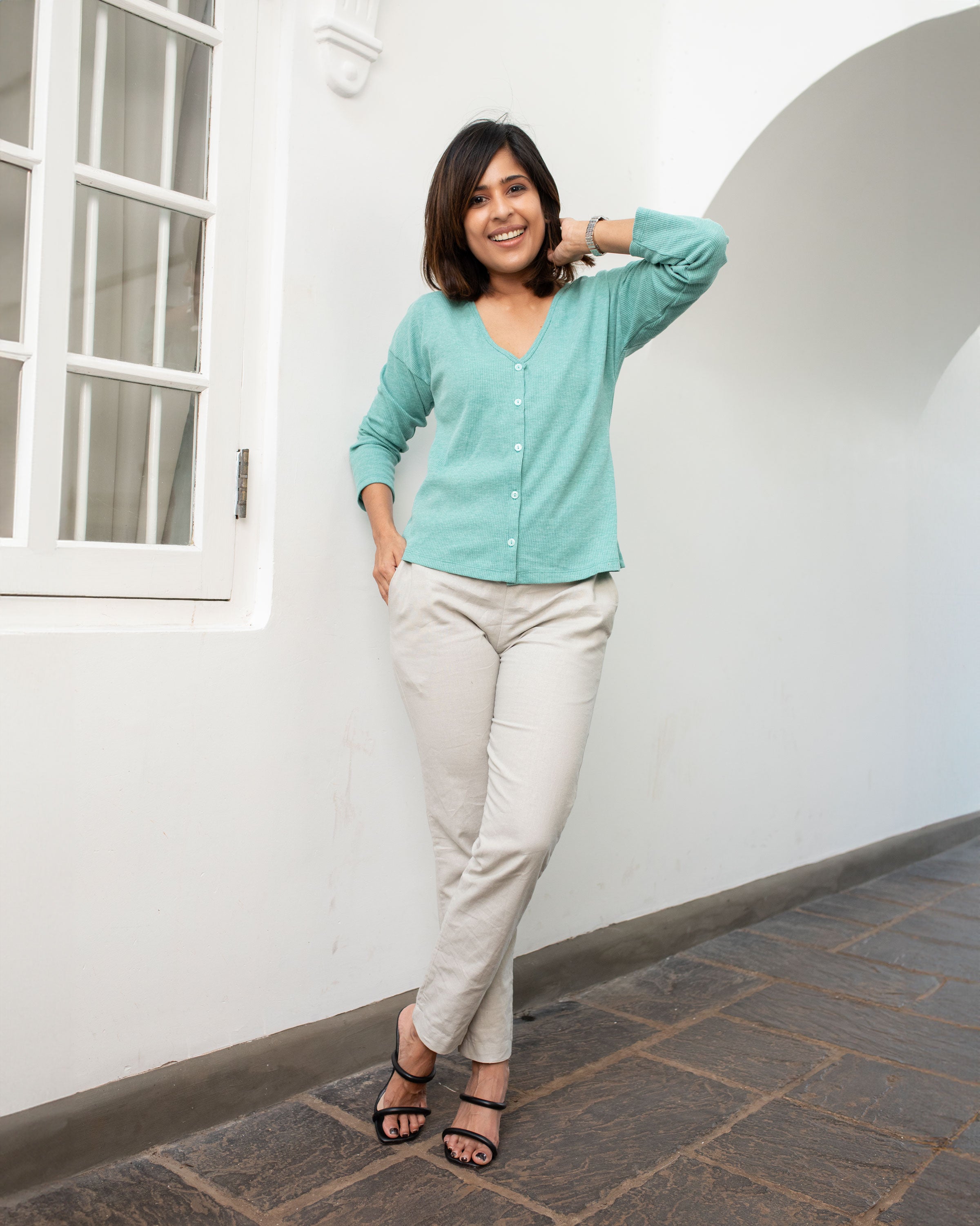 Just Slip on Pant -Grey