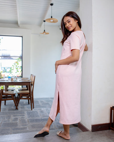 Robbie T Dress- Baby Pink