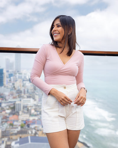 Sonnet Buttoned Mini Short - Beige