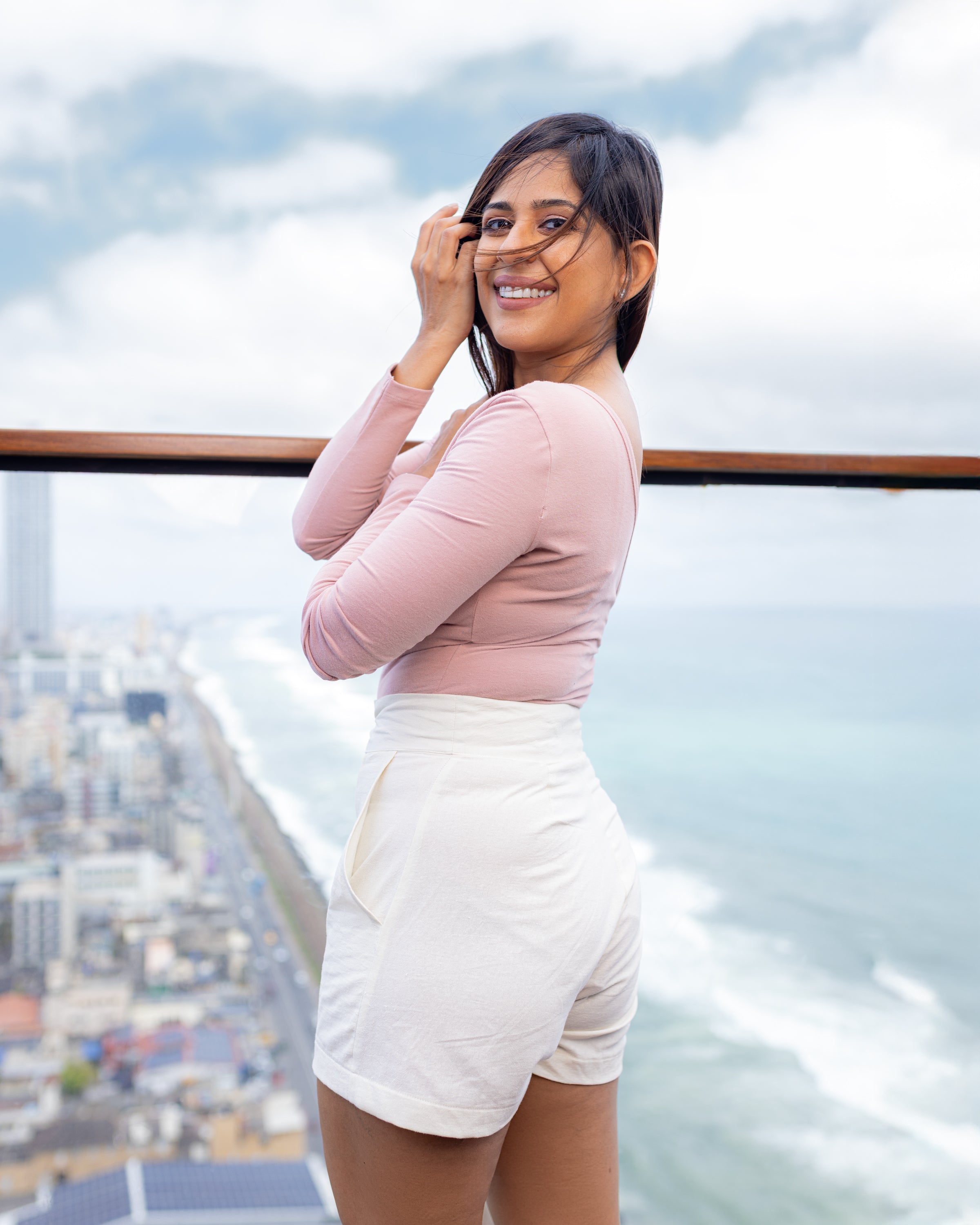 Sonnet Buttoned Mini Short - Ivory