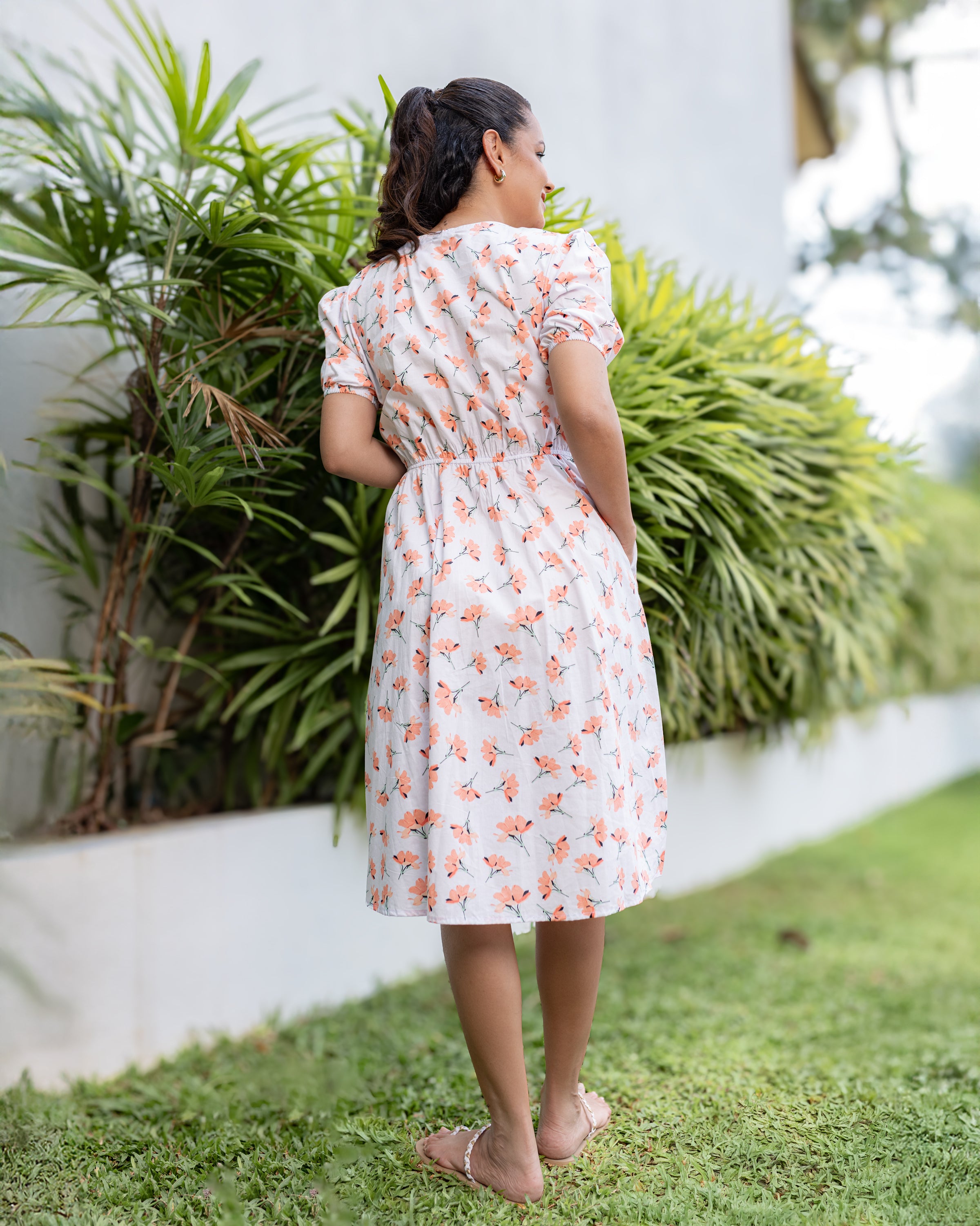 Sweet Love Midi Dress - Pink Printed