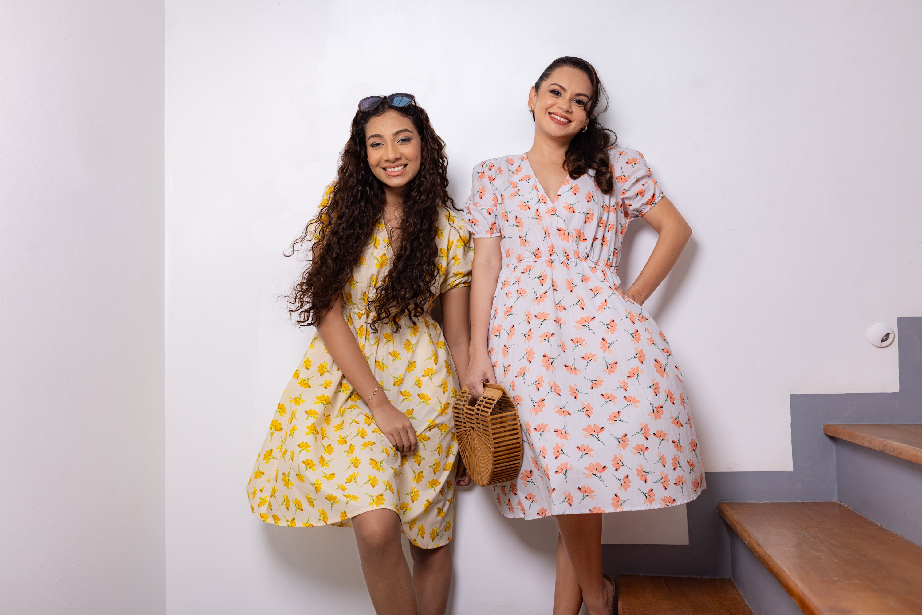 Sweet Love Midi Dress - Pink Printed