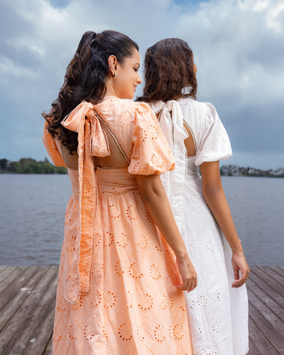 Touch of Love Cutlawn Dress - White