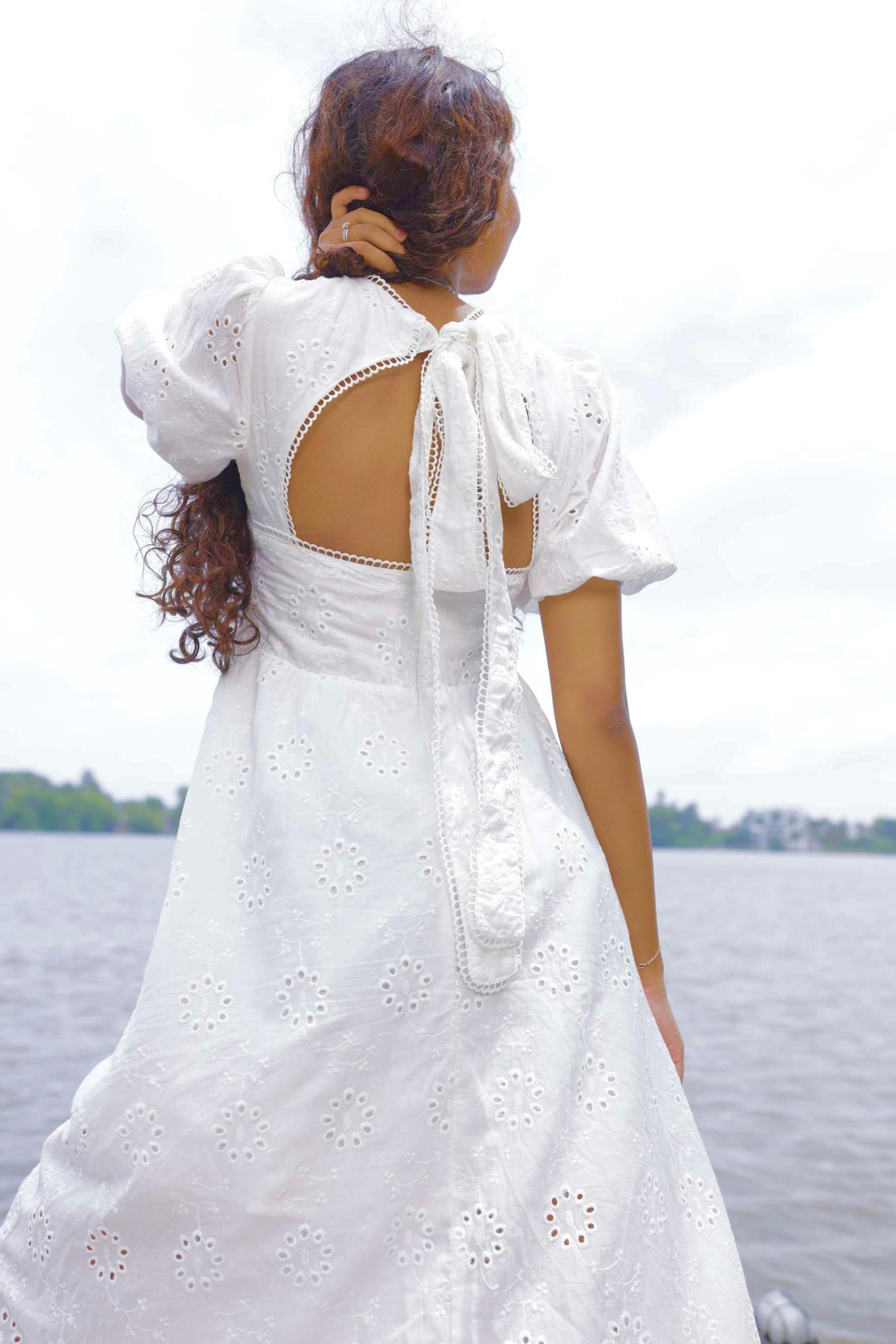 Touch of Love Cutlawn Dress - White