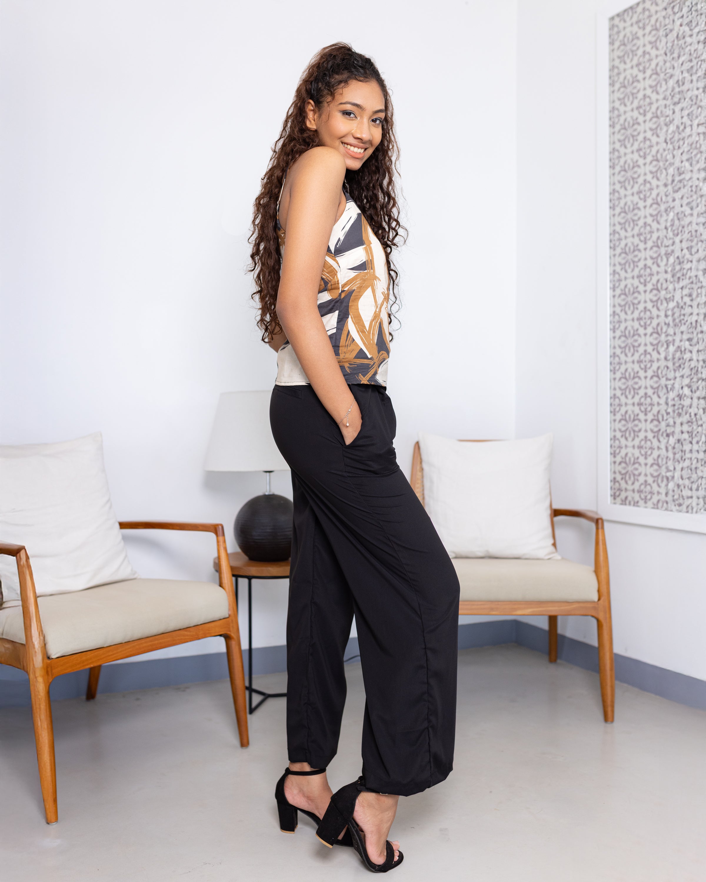 Kiana Strappy Top - Printed