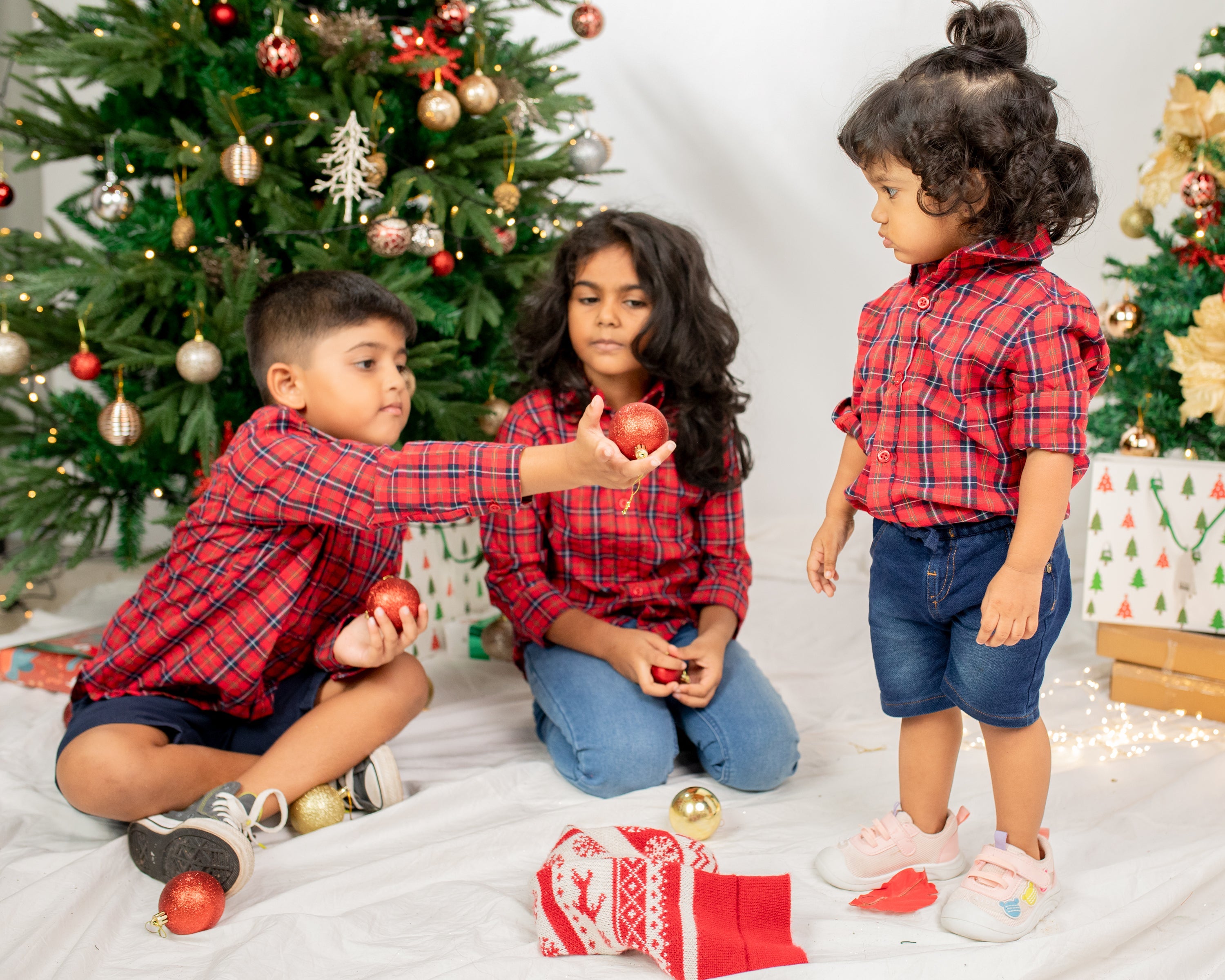 Unisex Plaid Shirts for Kids