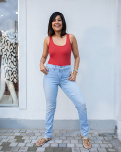 Frida Bodysuit -Burnt Orange