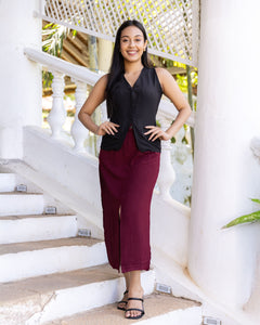 Hazel Workwear Top - Black