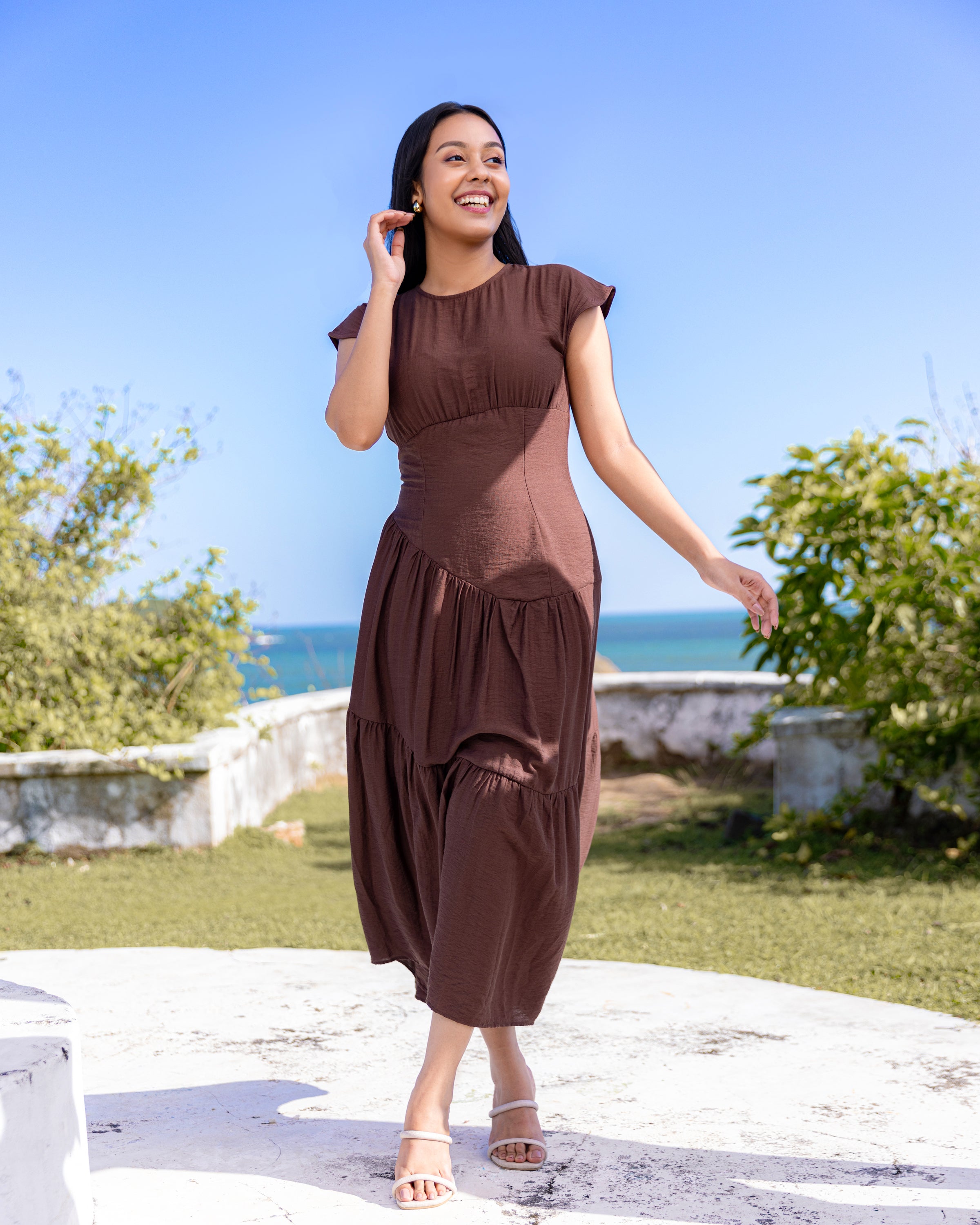 Enchante Cotton Maxi Dress - Coco