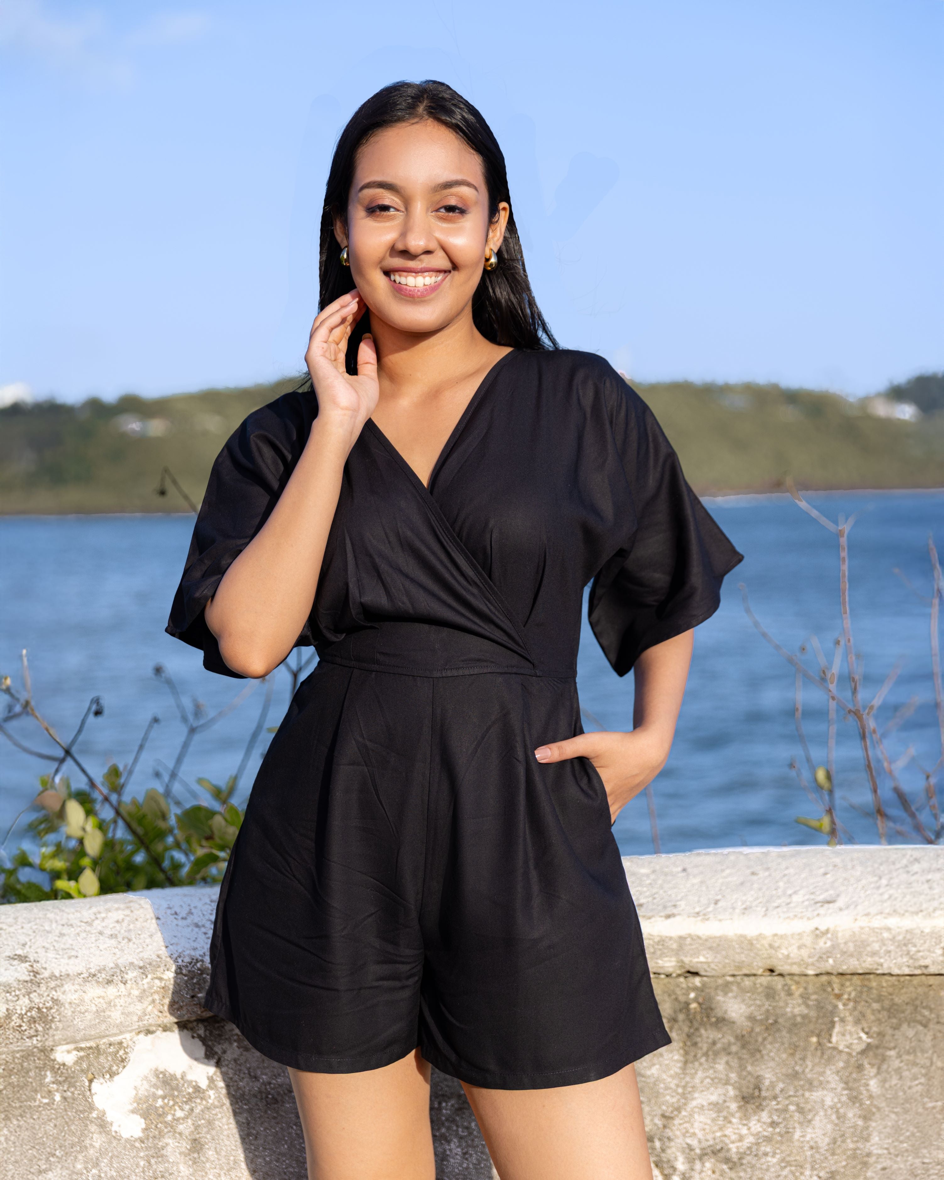 Angel Spell Romper - Black