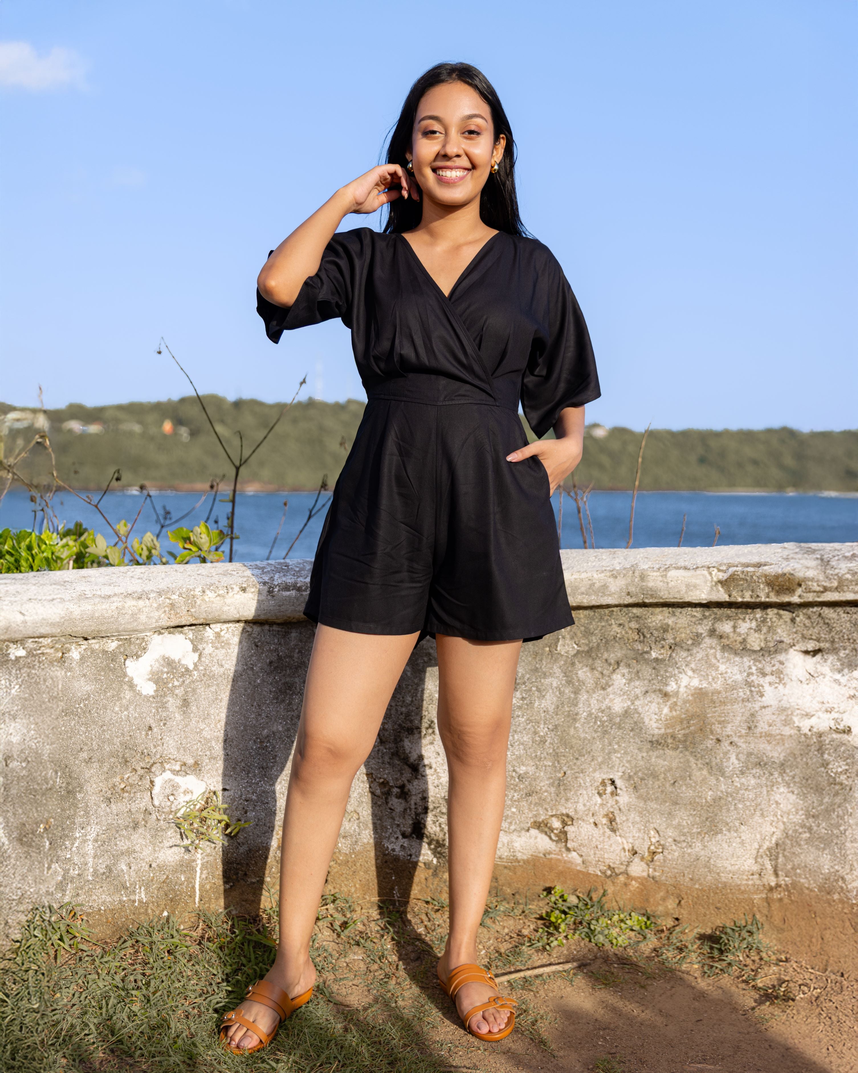 Angel Spell Romper - Black