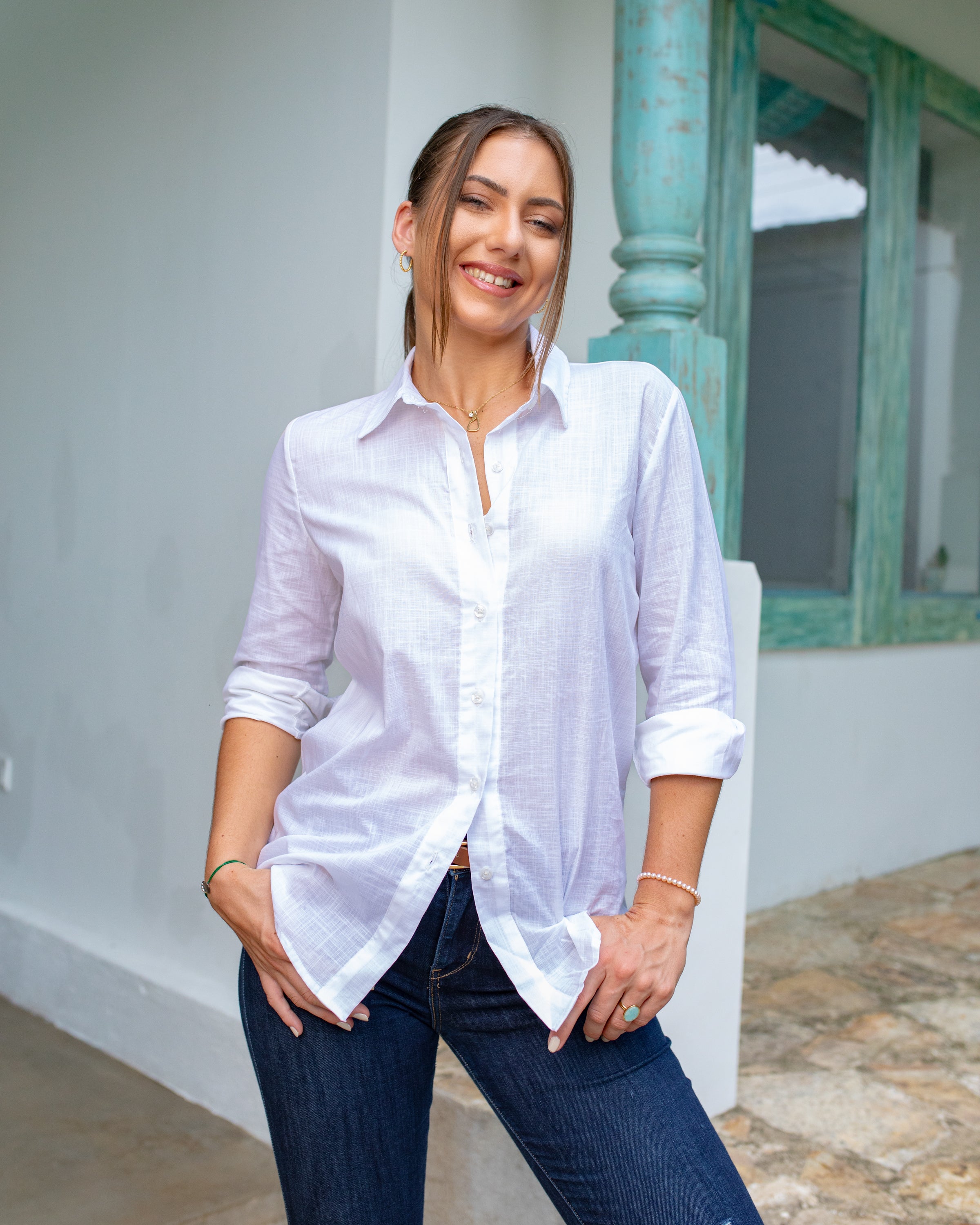 Mila Oversized Shirt -White