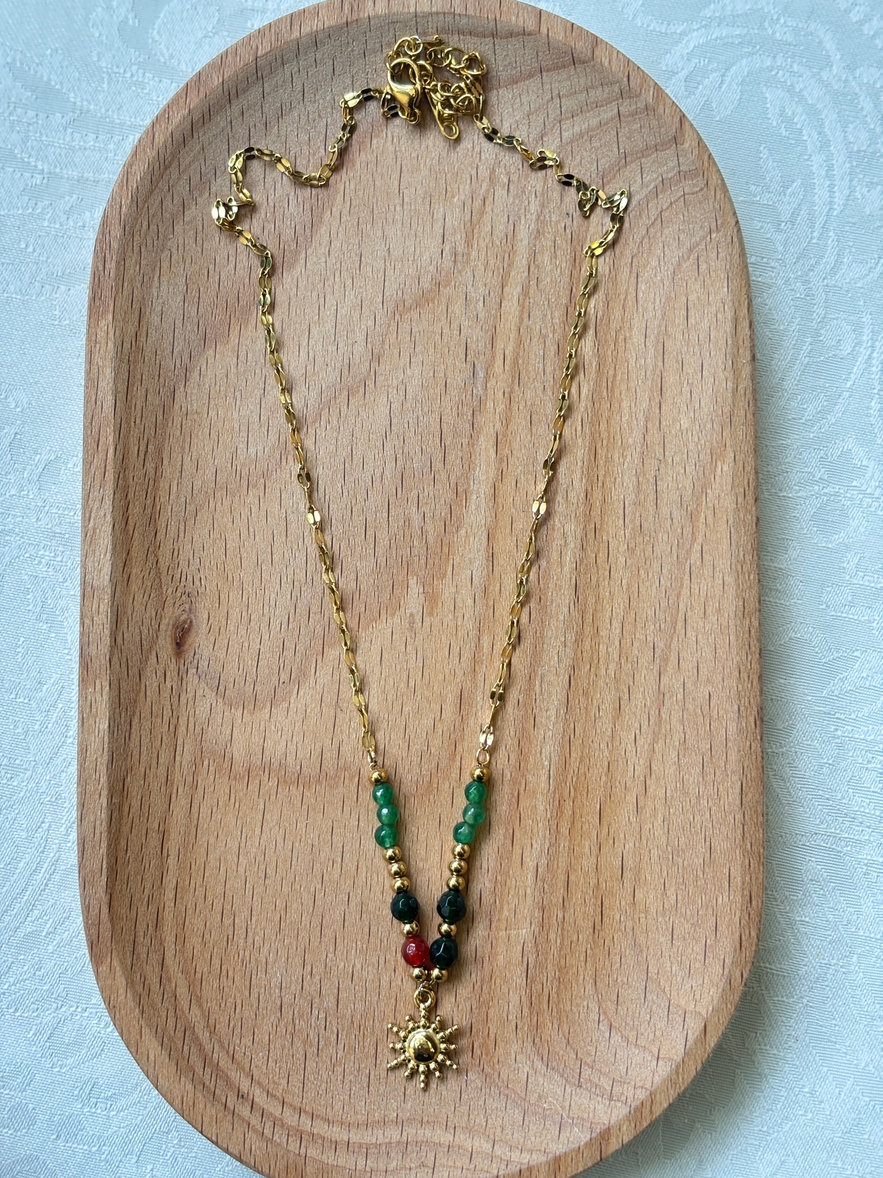Handmade Sun Stone Necklace