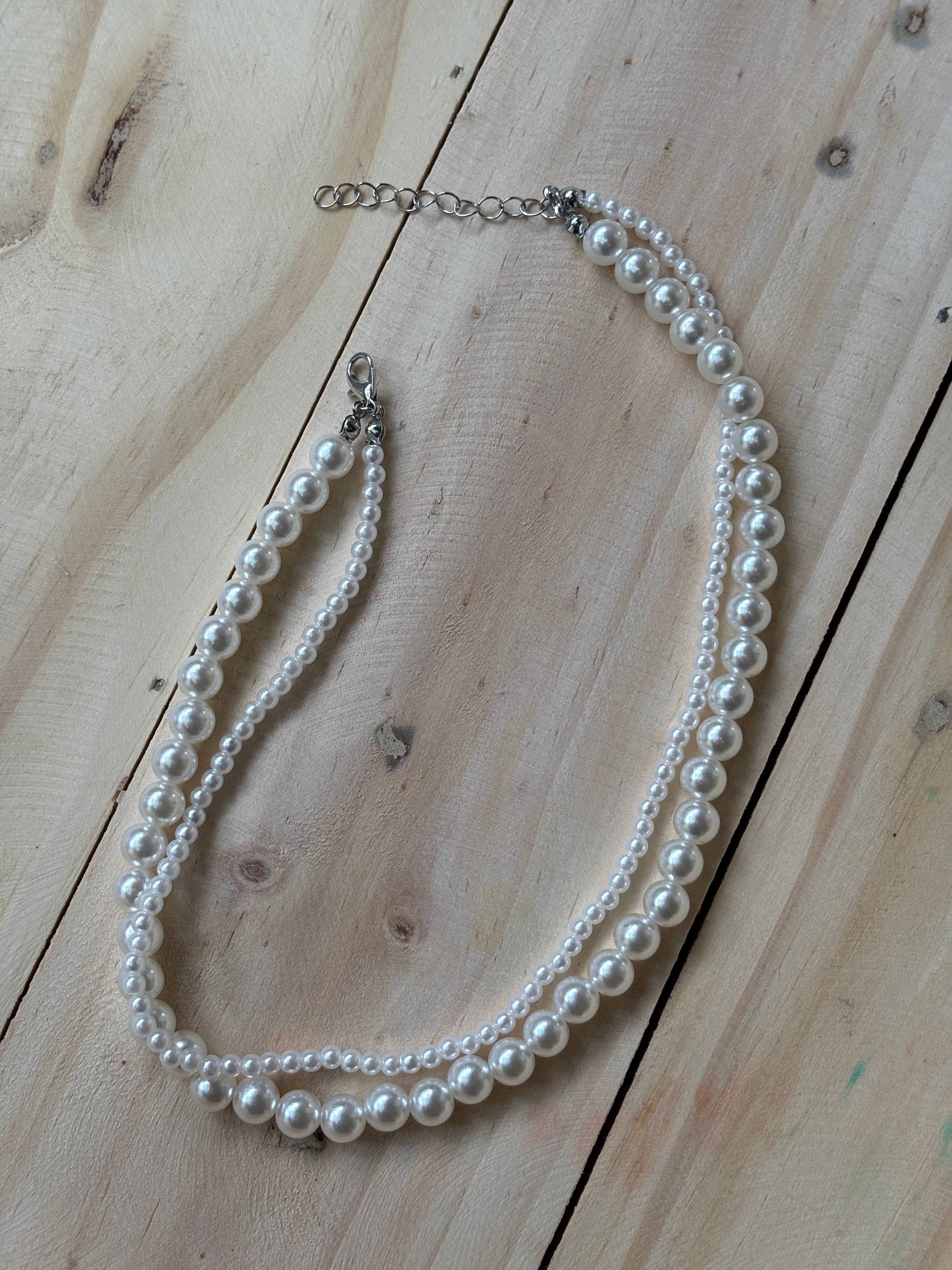 Double Layer Pearl Choker