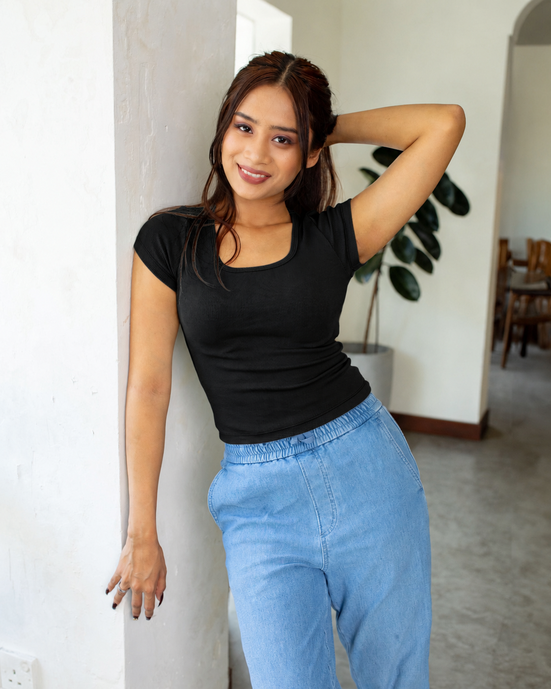 Just Ribb It Ribbed Top - Black