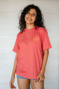 Look at the Stars Oversize Tee Peach Red- Unisex