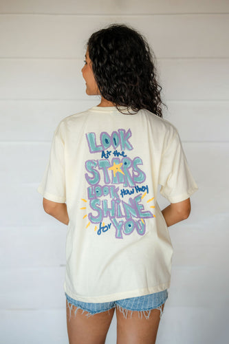 Look at the Stars Oversize Tee Light Yellow- Unisex